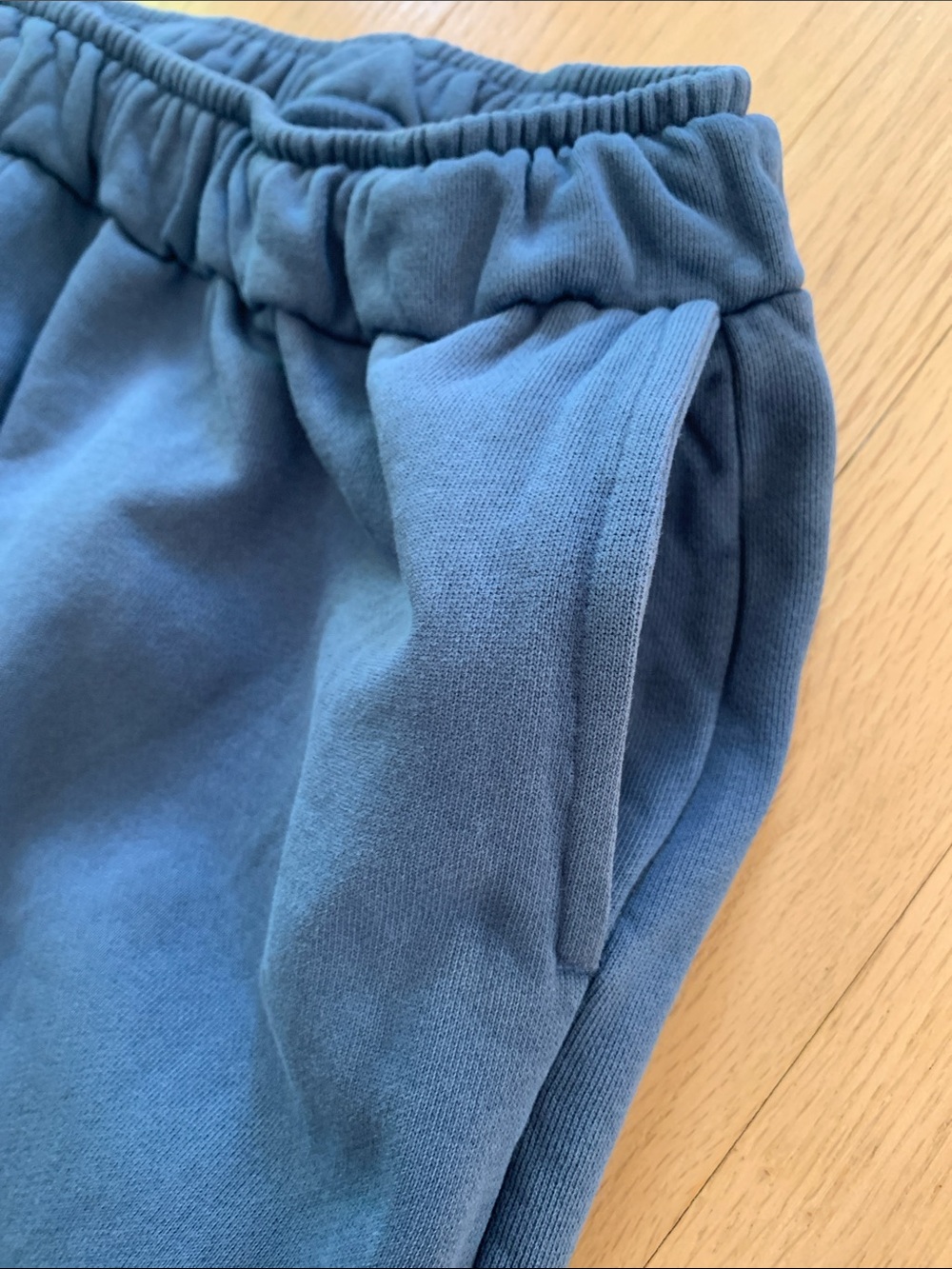 Pact Organic Cotton Brushed Fleece Sweatpants Cropped Blue Size XL - Picture 3 of 8